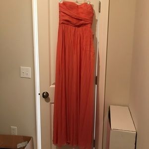 NWT J.crew coral chiffon dress size 6